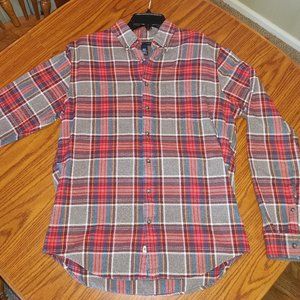 Lands End Flannel Shirts - Set of 3, Medium Tall
